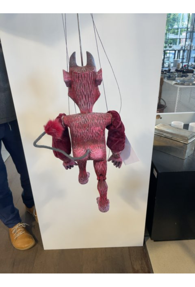 Marionet djævel dukke